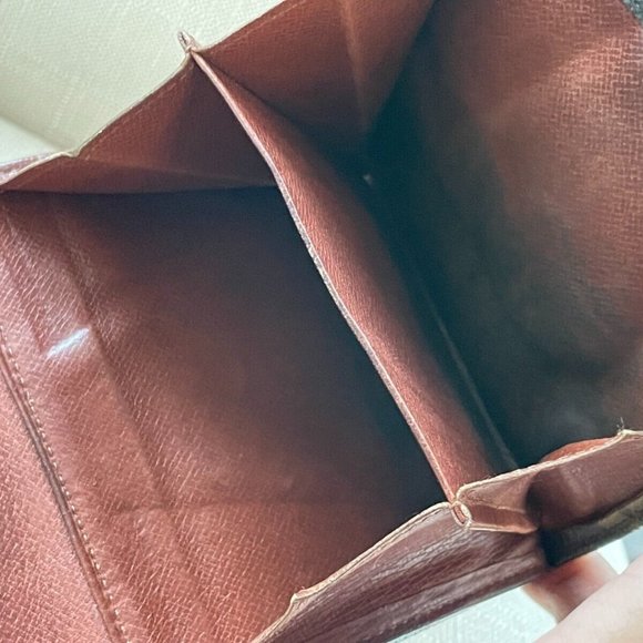 Vintage Louis Vuitton Wallet Brown Monogram Leather Card Holder Made in France - Picture 8 of 13